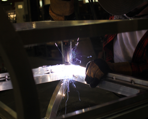 NC Furniture Manufacturer Lane Venture Outdoor Furniture Factory Welding Process Up Close